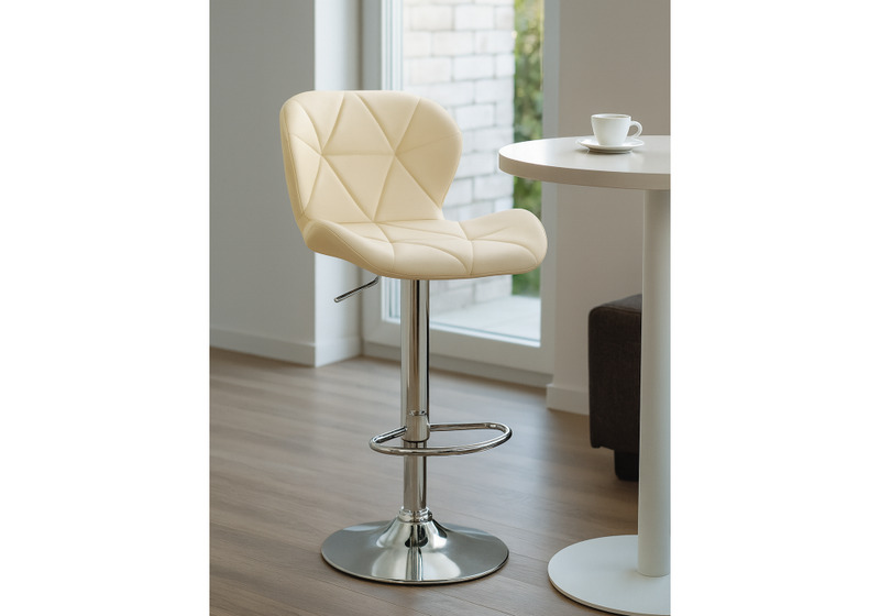 Барный стул, Trio beige / chrome