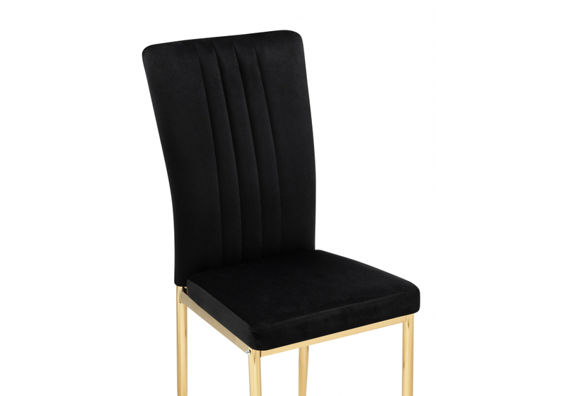 Стул на металлокаркасе, Rek black / gold