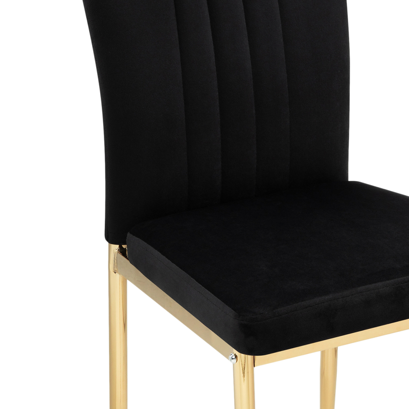 Стул на металлокаркасе, Rek black / gold