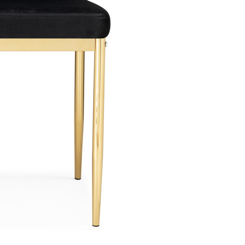 Стул на металлокаркасе, Rek black / gold