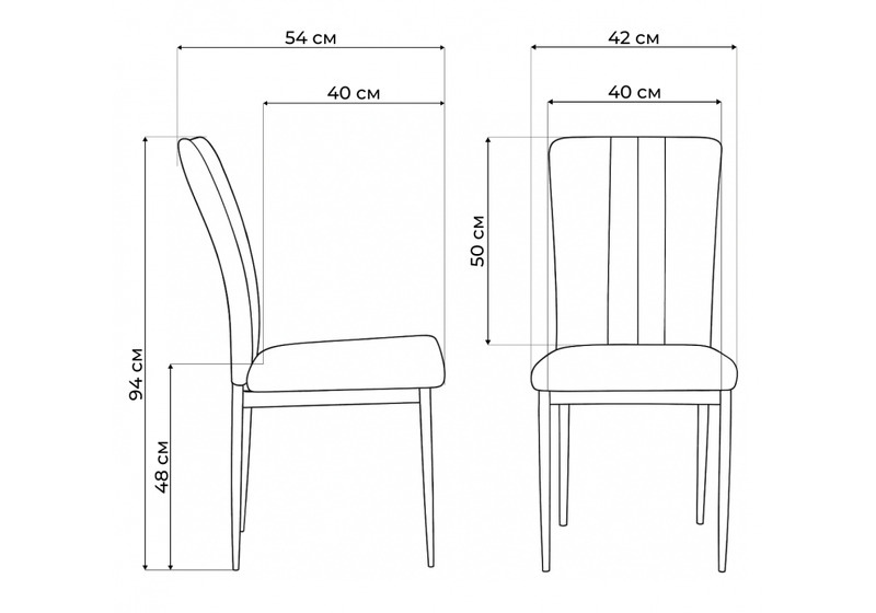 Стул на металлокаркасе, Rek black / gold