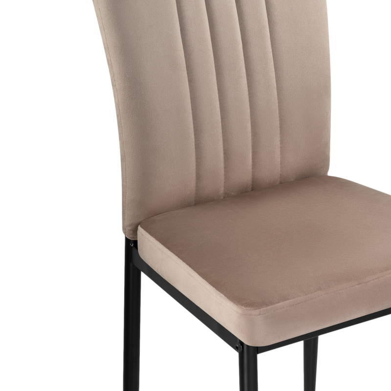 Стул на металлокаркасе, Rek cappuccino / black