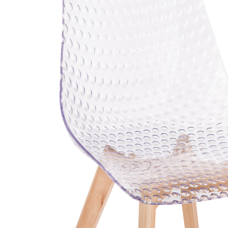 Пластиковый стул, Vart clear / wood