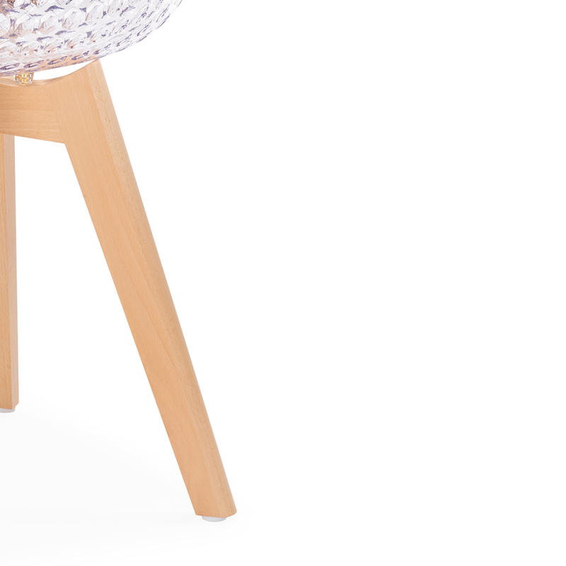 Пластиковый стул, Vart clear / wood