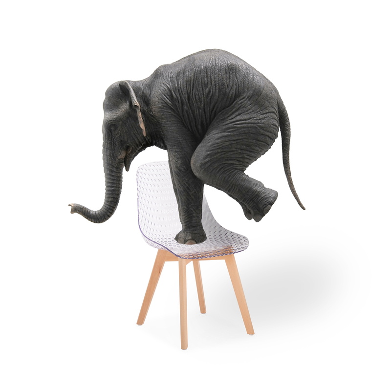 Пластиковый стул, Vart clear / wood