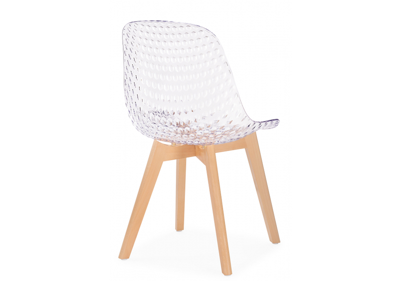 Пластиковый стул, Vart clear / wood