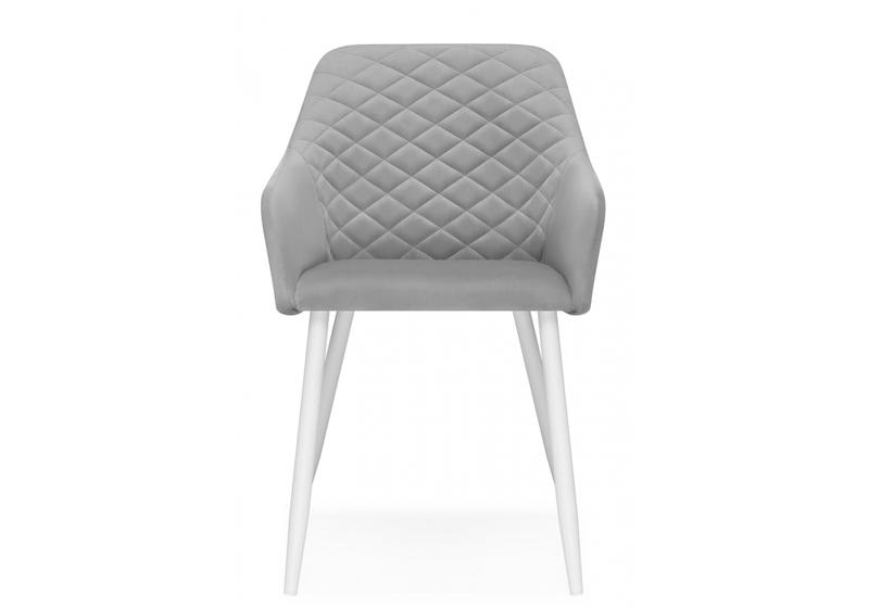 Стул на металлокаркасе, Стив светло-серый / белый