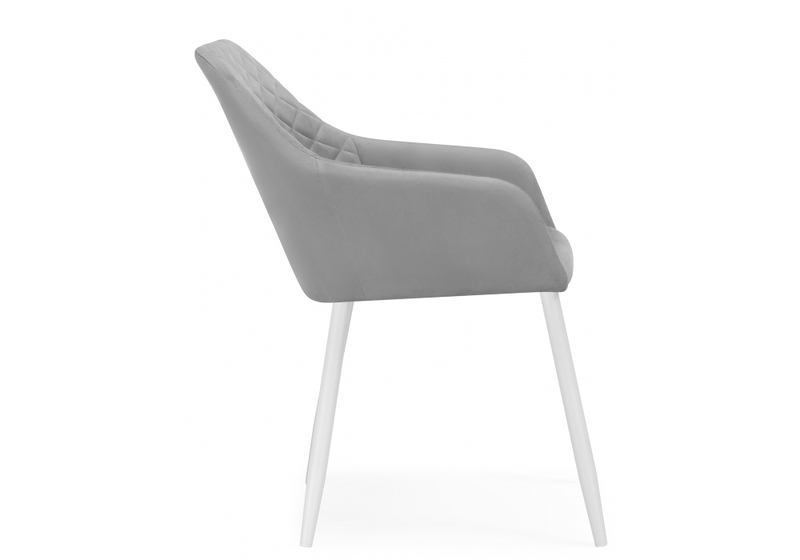 Стул на металлокаркасе, Стив светло-серый / белый