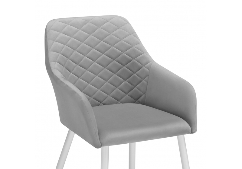 Стул на металлокаркасе, Стив светло-серый / белый