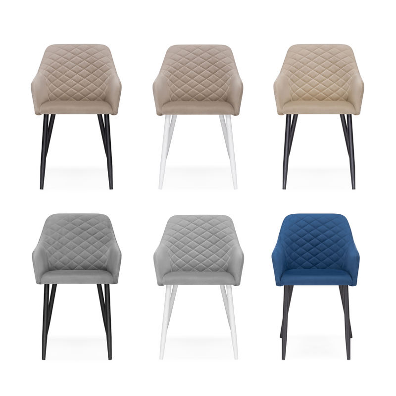 Стул на металлокаркасе, Стив светло-серый / белый