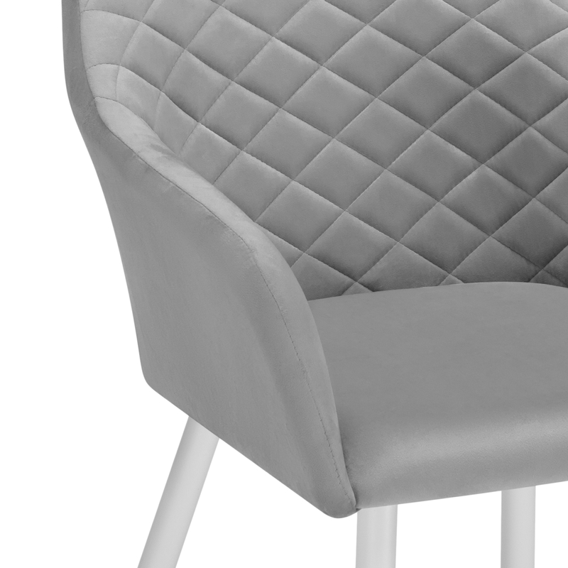 Стул на металлокаркасе, Стив светло-серый / белый