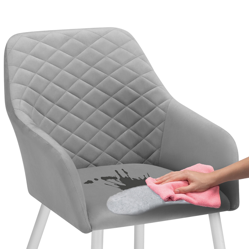 Стул на металлокаркасе, Стив светло-серый / белый