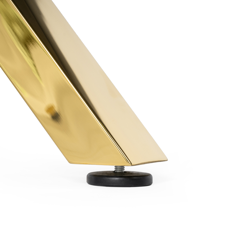 Керамический стол, Селена 3 160х90х77 белый мрамор / золото