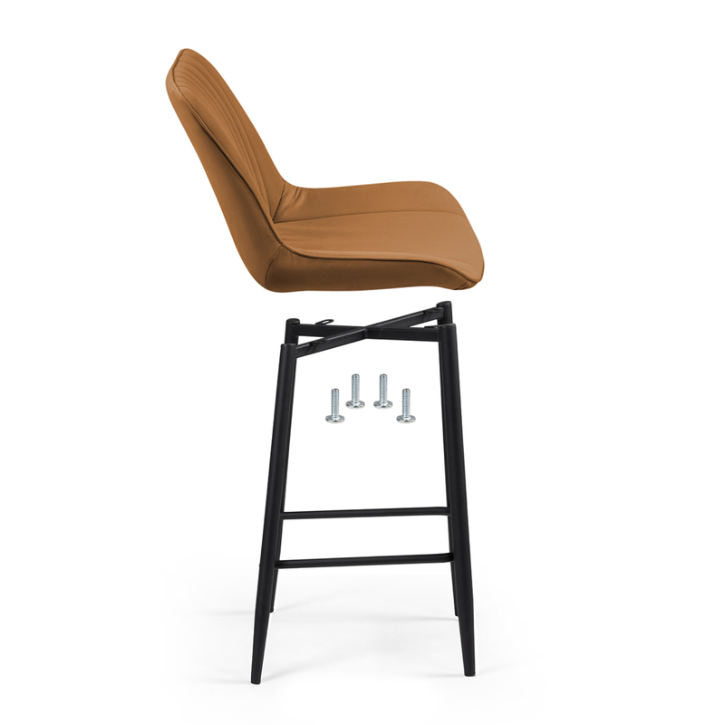 Барный стул, Седа К кирпичный / черный