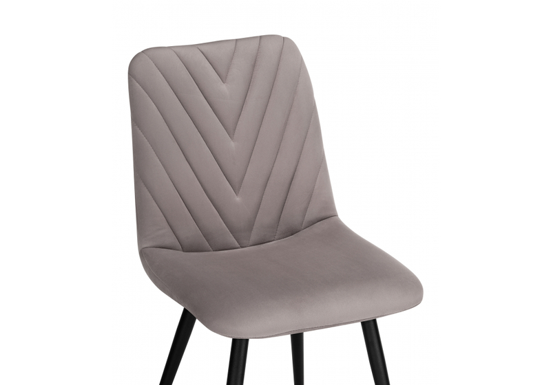 Стул на металлокаркасе, Ральф латте / черный