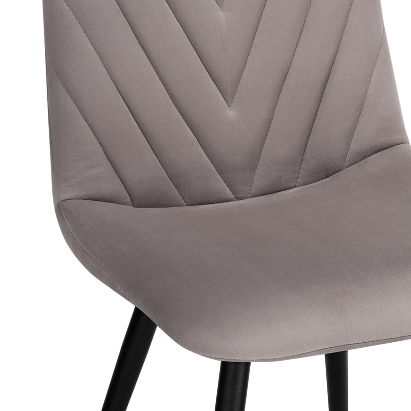 Стул на металлокаркасе, Ральф латте / черный