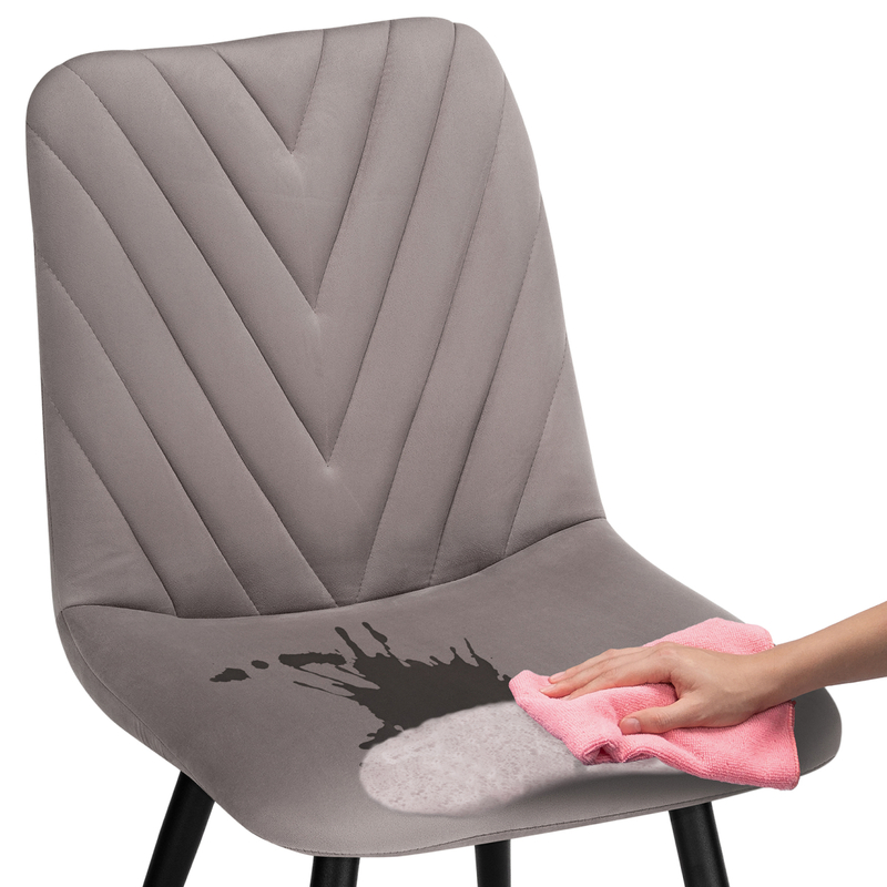 Стул на металлокаркасе, Ральф латте / черный