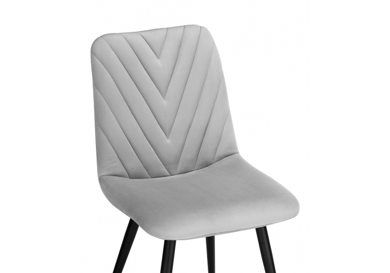 Стул на металлокаркасе, Ральф светло-серый / черный