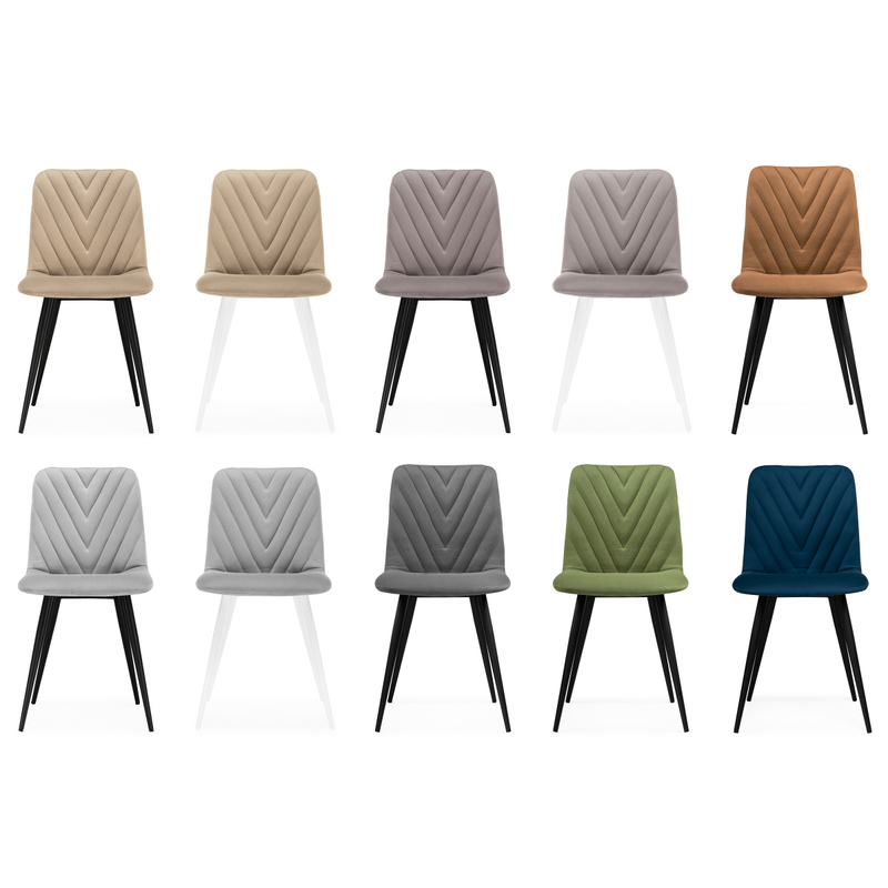 Стул на металлокаркасе, Ральф светло-серый / черный