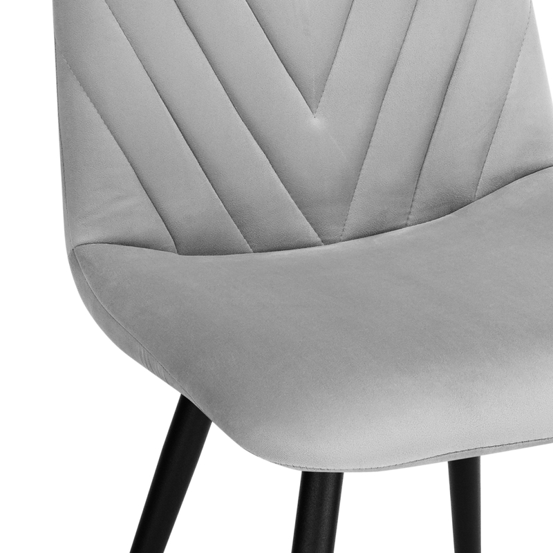 Стул на металлокаркасе, Ральф светло-серый / черный