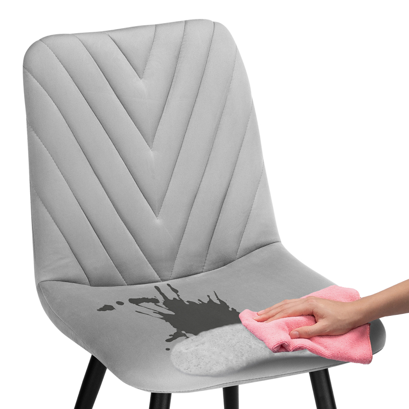 Стул на металлокаркасе, Ральф светло-серый / черный