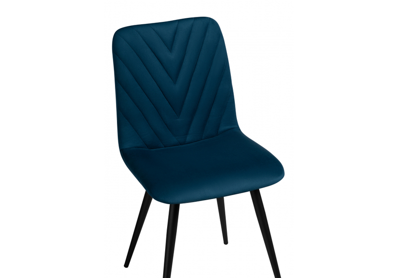 Стул на металлокаркасе, Ральф синий / черный