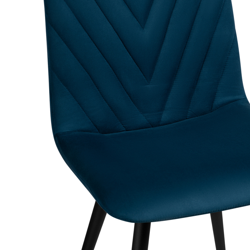 Стул на металлокаркасе, Ральф синий / черный