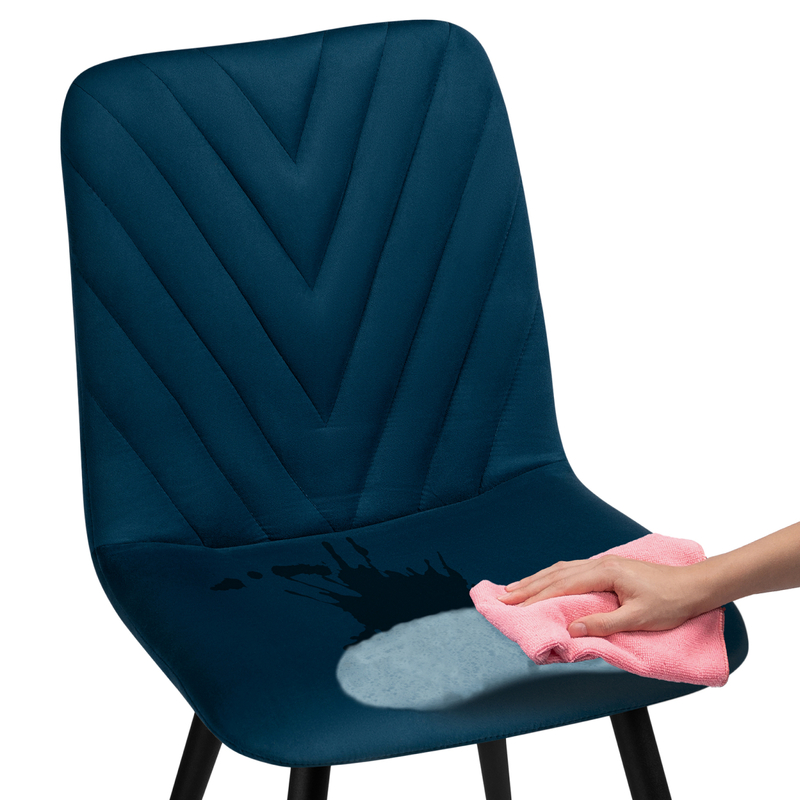 Стул на металлокаркасе, Ральф синий / черный