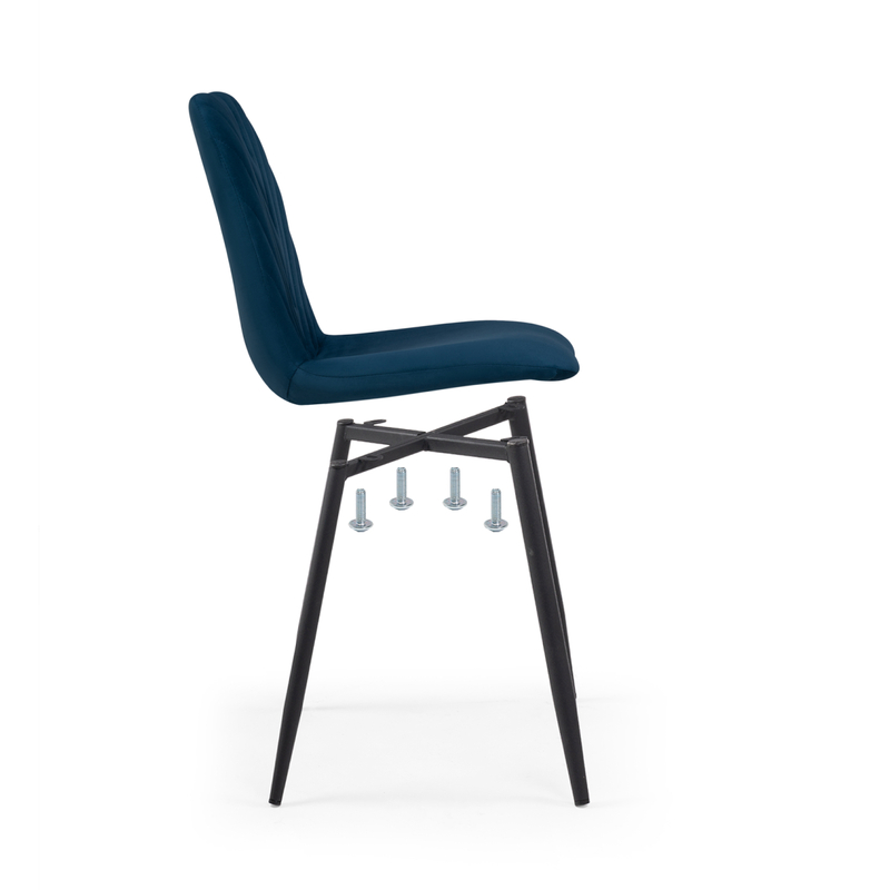 Стул на металлокаркасе, Ральф синий / черный