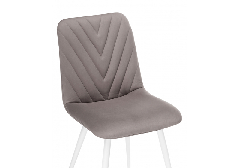 Стул на металлокаркасе, Ральф латте / белый