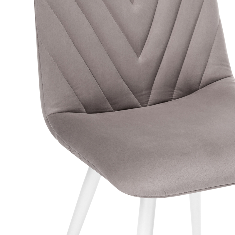 Стул на металлокаркасе, Ральф латте / белый