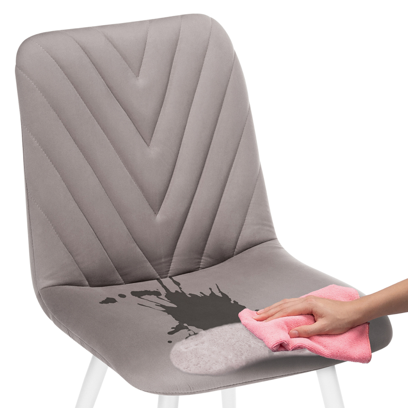 Стул на металлокаркасе, Ральф латте / белый