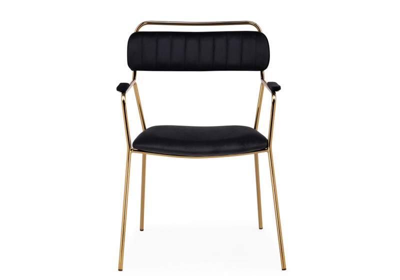 Стул на металлокаркасе, Aspen black / gold