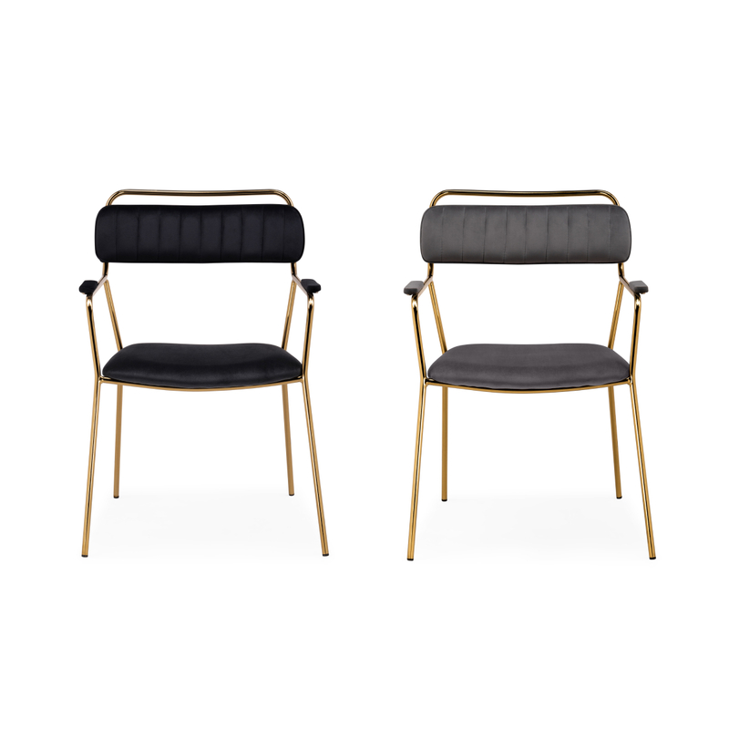 Стул на металлокаркасе, Aspen black / gold