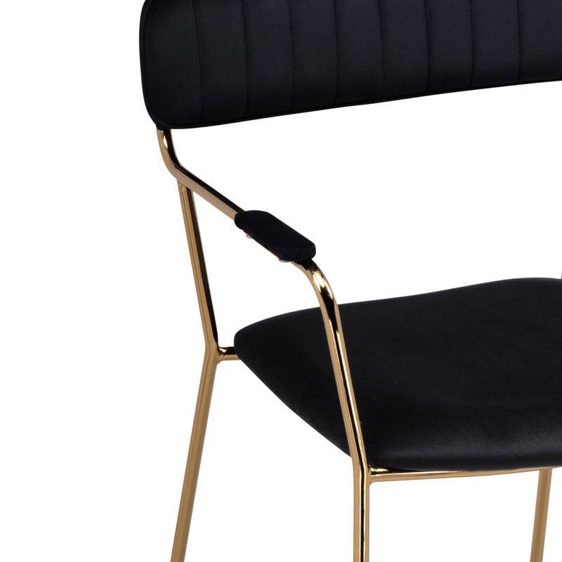 Стул на металлокаркасе, Aspen black / gold