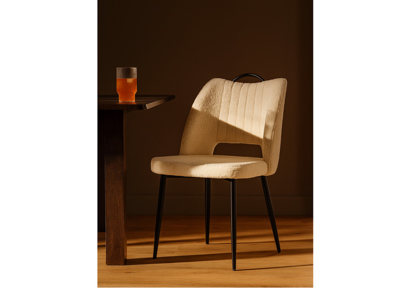 Стул на металлокаркасе, Barton beige / black