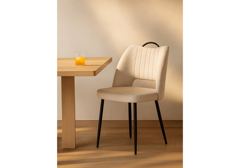 Стул на металлокаркасе, Barton beige / black