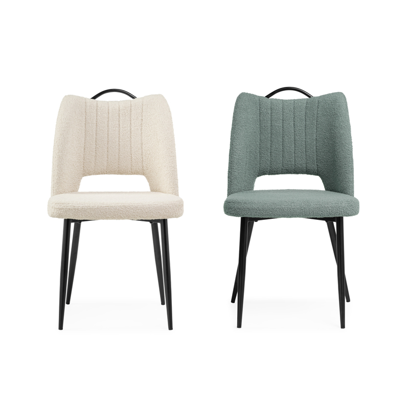 Стул на металлокаркасе, Barton beige / black