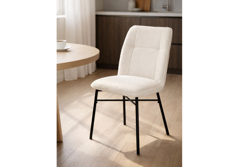 Стул на металлокаркасе, Denis beige / black