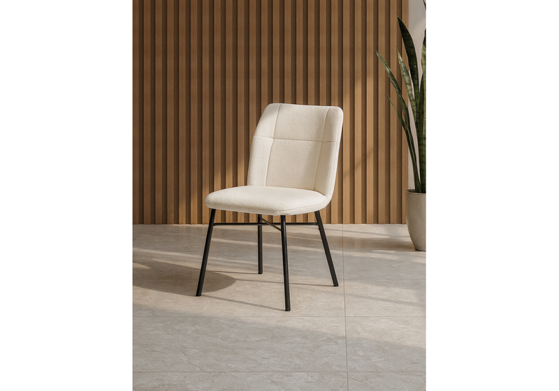 Стул на металлокаркасе, Denis beige / black