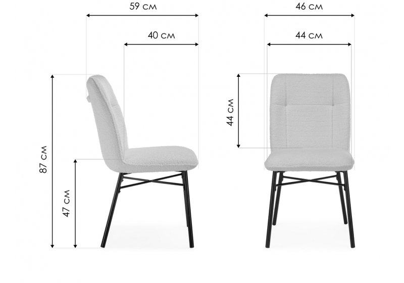 Стул на металлокаркасе, Denis oliva / black