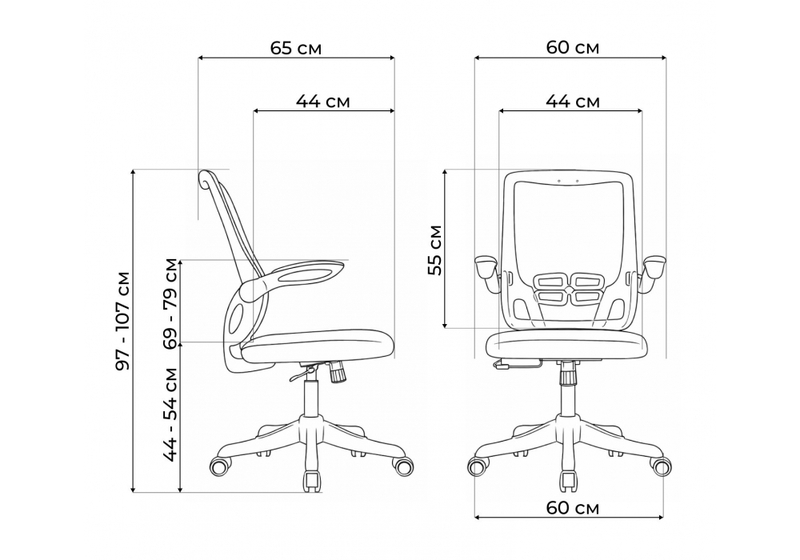 Компьютерное кресло, Salem gray / white