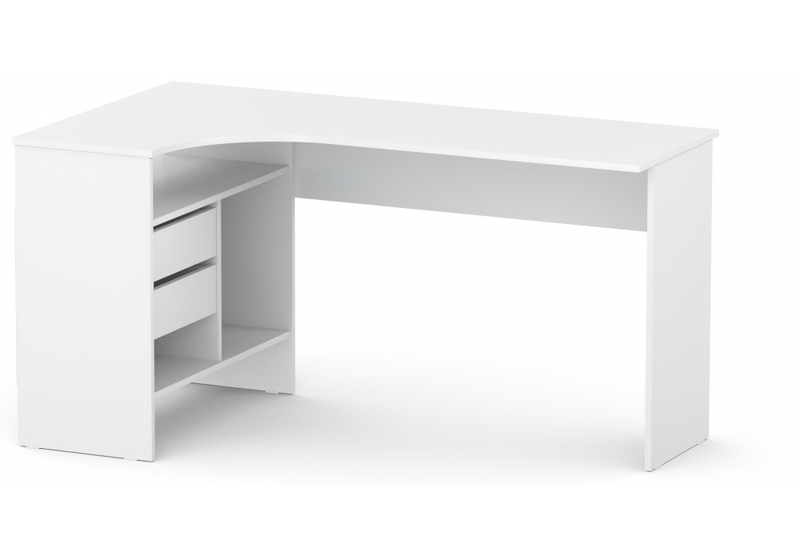 Компьютерный стол, СПм-25 левый белый