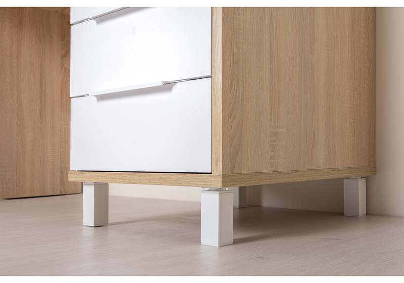 Компьютерный стол, Комфорт 12.95 N дуб сонома / белый PE шагрень