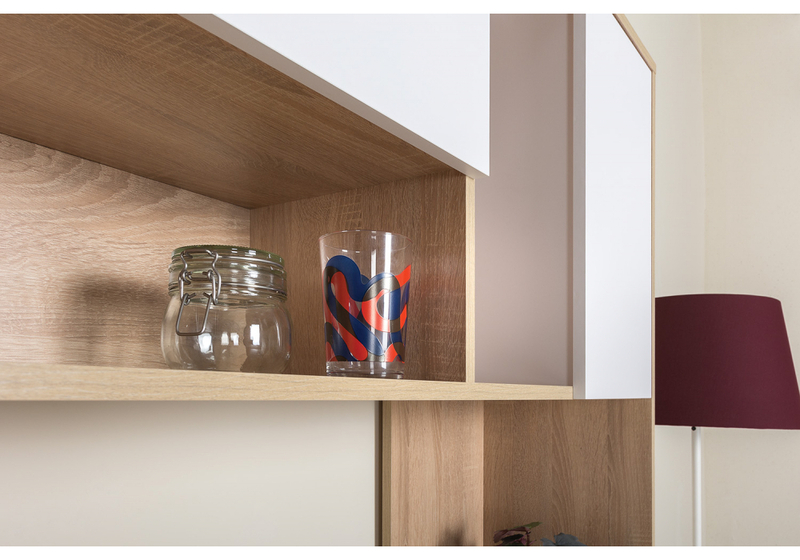 Компьютерный стол, Комфорт 12.95 N дуб сонома / белый PE шагрень