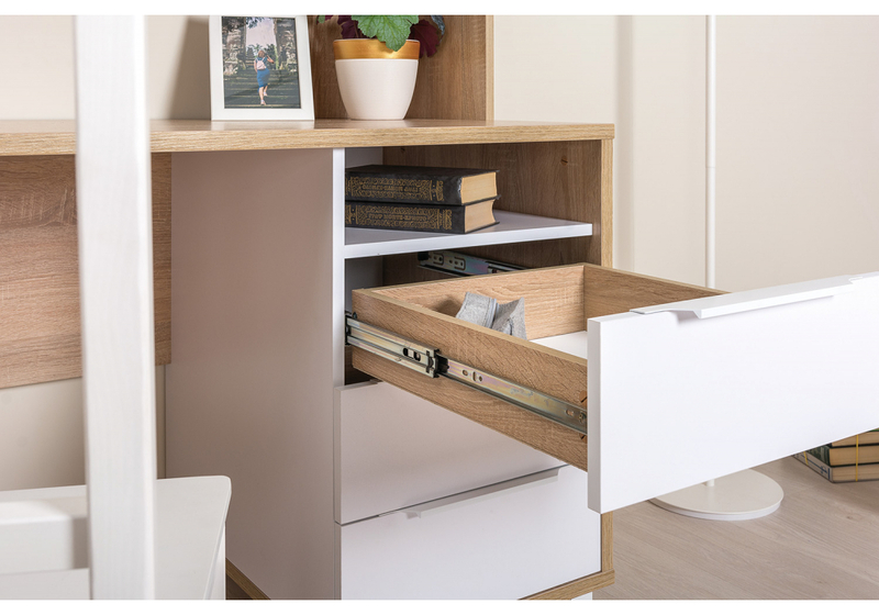 Компьютерный стол, Комфорт 12.95 N дуб сонома / белый PE шагрень