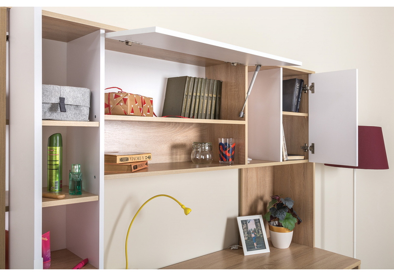 Компьютерный стол, Комфорт 12.95 N дуб сонома / белый PE шагрень