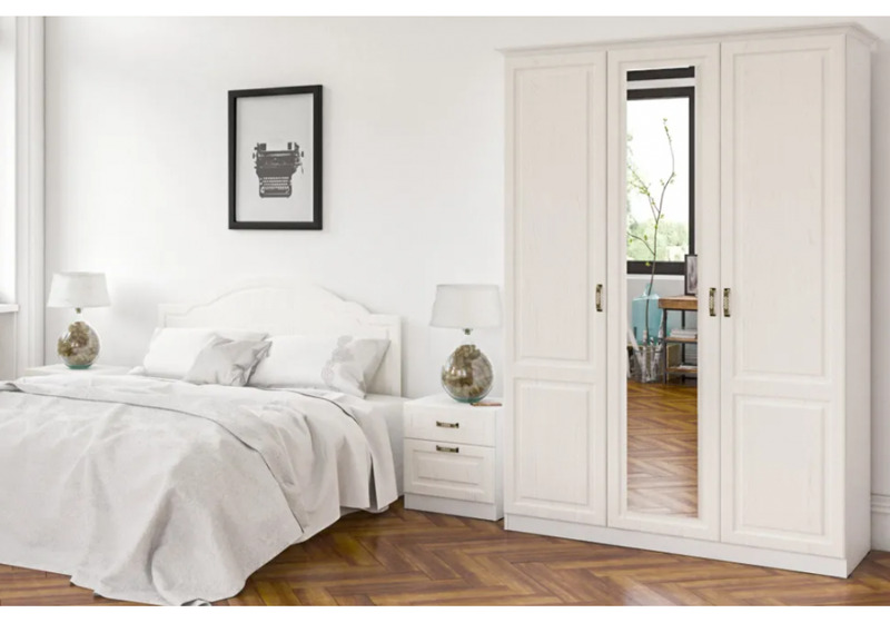 Шкаф, Ливерпуль белый / ясень ваниль