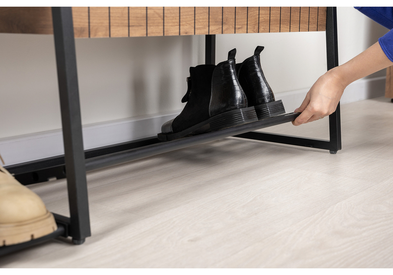 Прихожая, Гранд 15.124 дуб крафт табачный / кожзам HOLST Black