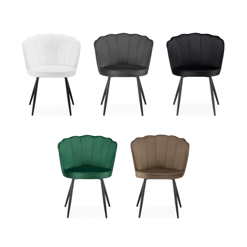 Стул на металлокаркасе, Coral black